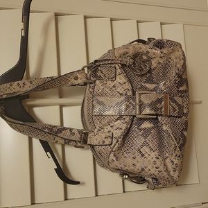 Michael Kors Heidi  Snakeskin Purse 👜 Used once !!! New condition!